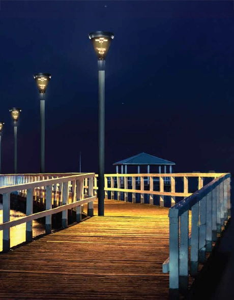 Landscape lighting designed to avoid light trespass and restore human health